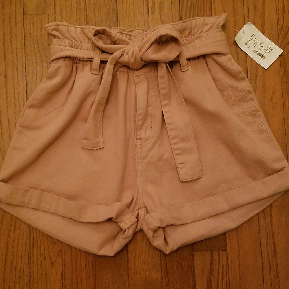 Light Pink Wishlist Jeans Paperbag Shorts